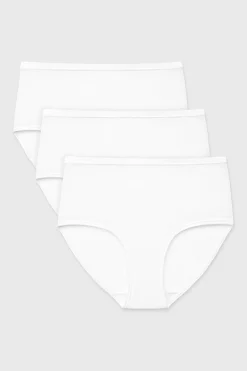 3PACK Majtki klasyczne Pure z podwyższonym stanem bawełniane