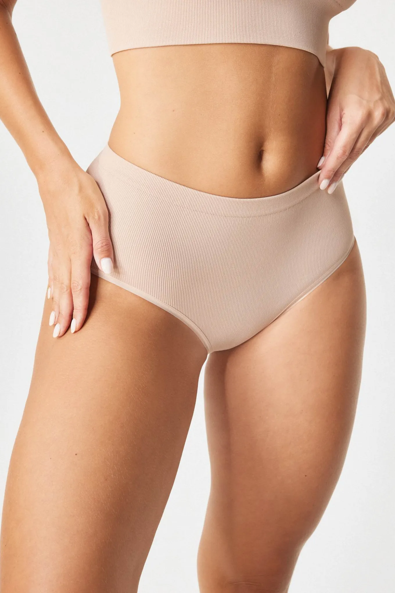 3PACK Majtki klasyczne RIB z podwyższonym stanem