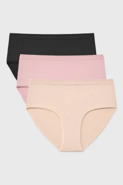 3PACK Majtki klasyczne RIB z podwyższonym stanem