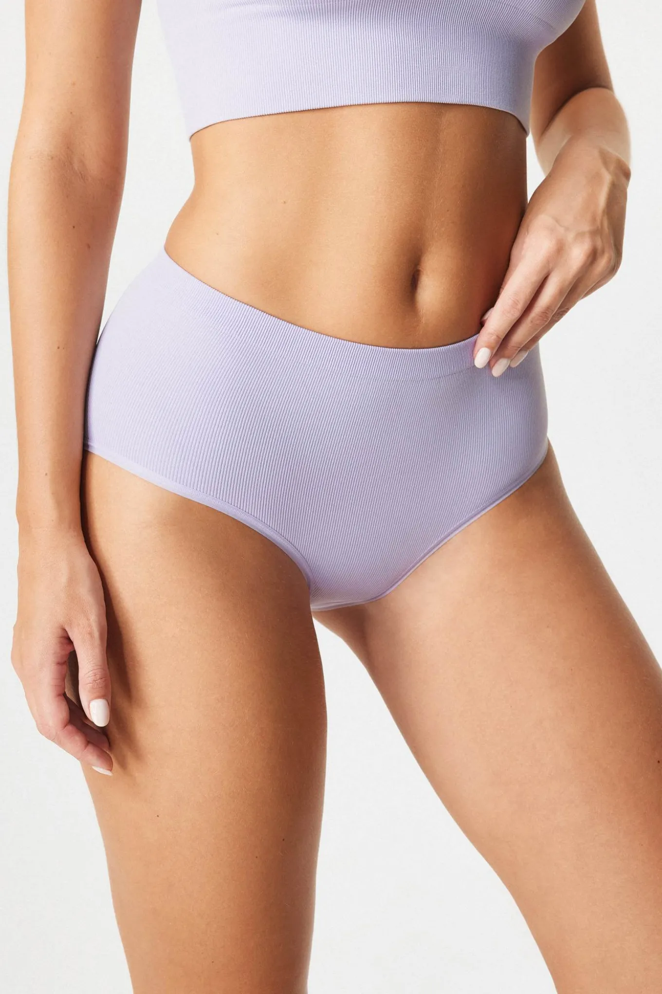 3PACK Majtki klasyczne RIB z podwyższonym stanem