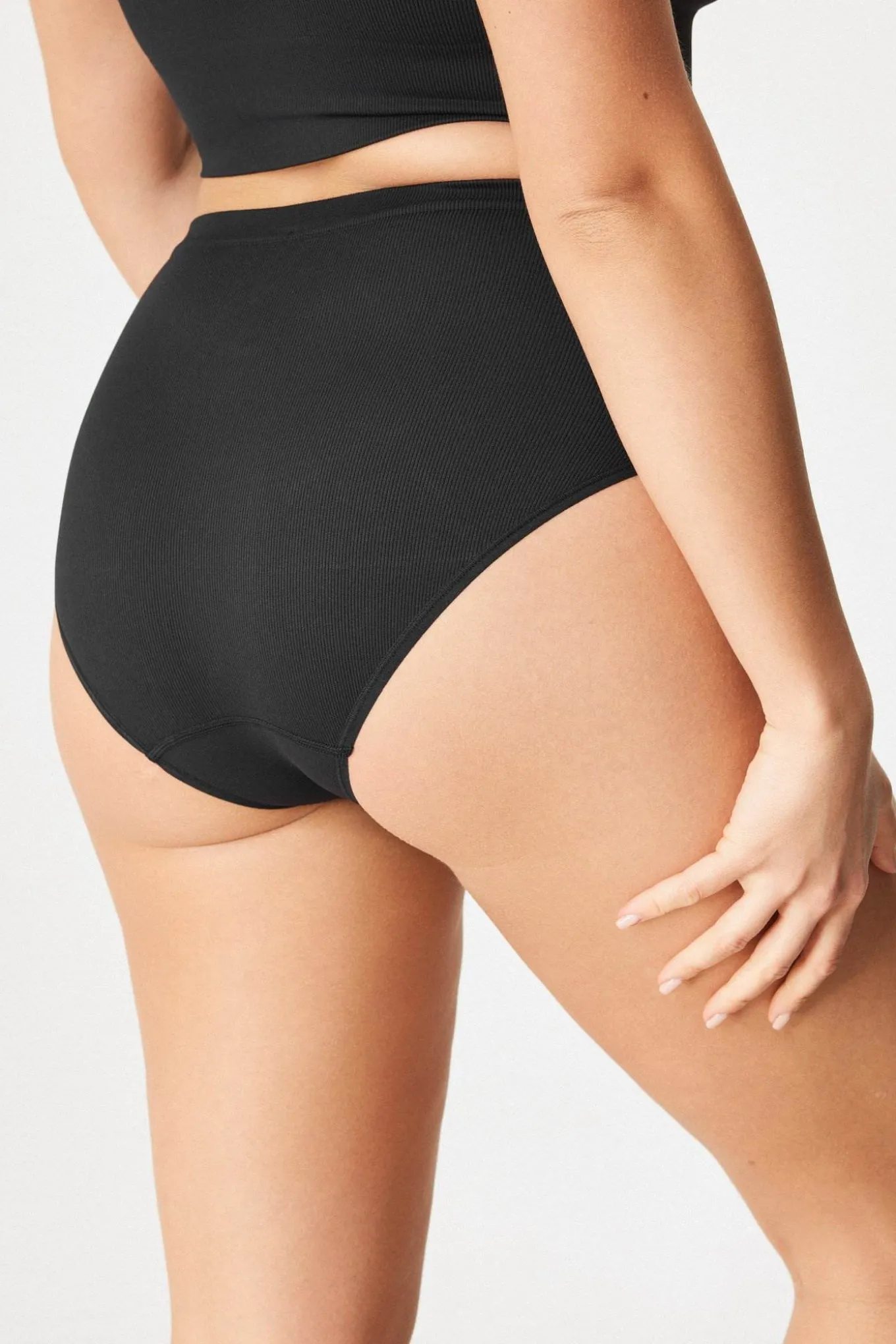 2PACK Majtki klasyczne RIB z podwyższonym stanem