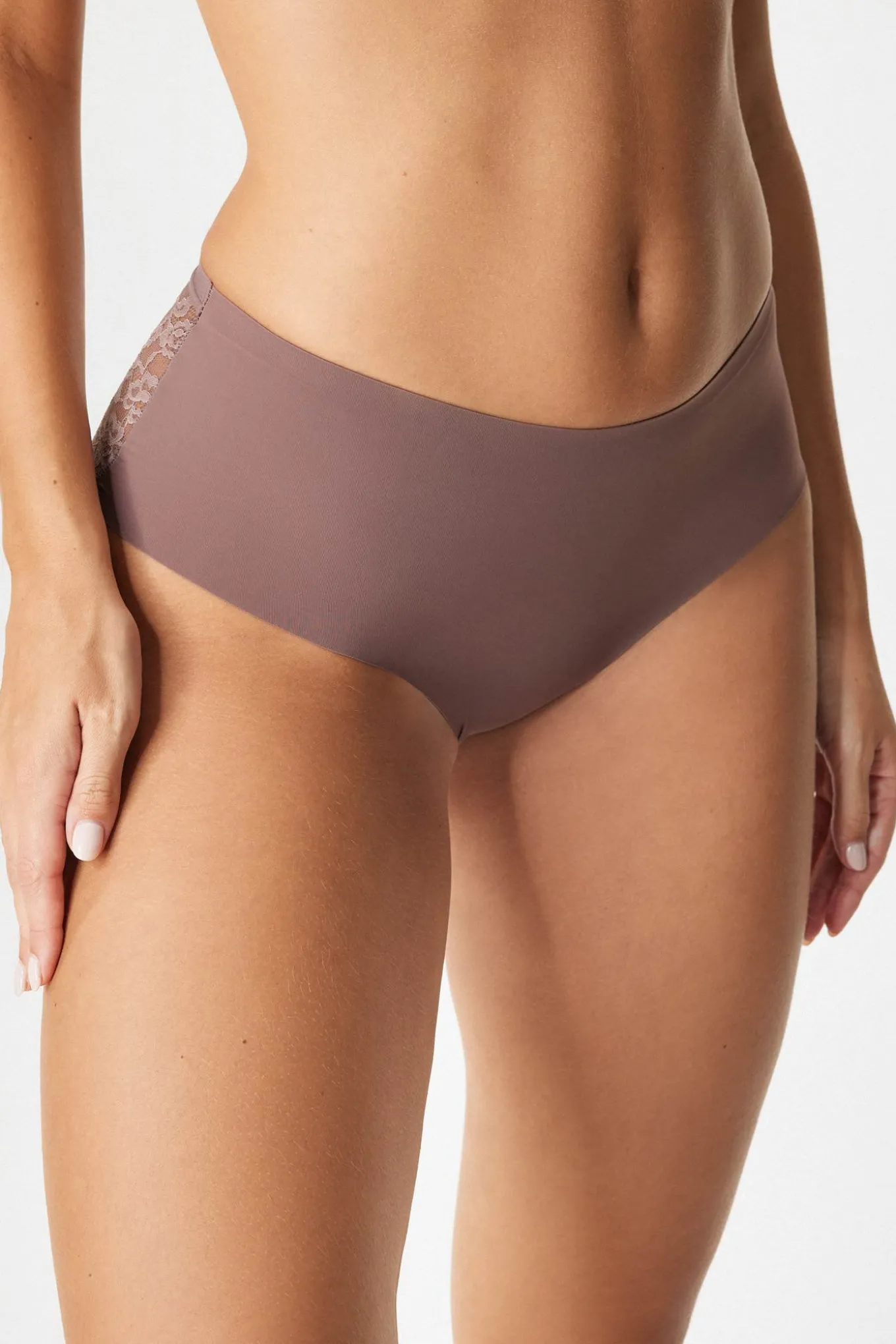 2PACK Majtki klasyczne Simple Lace z podwyższonym stanem