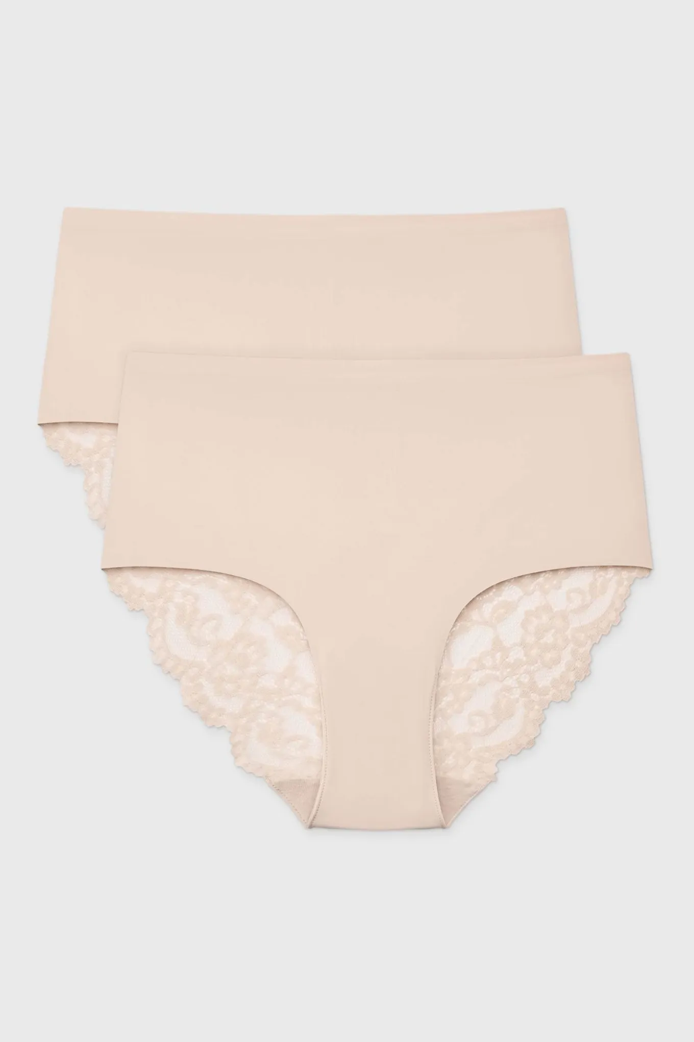 2PACK Majtki klasyczne Simple Lace z podwyższonym stanem