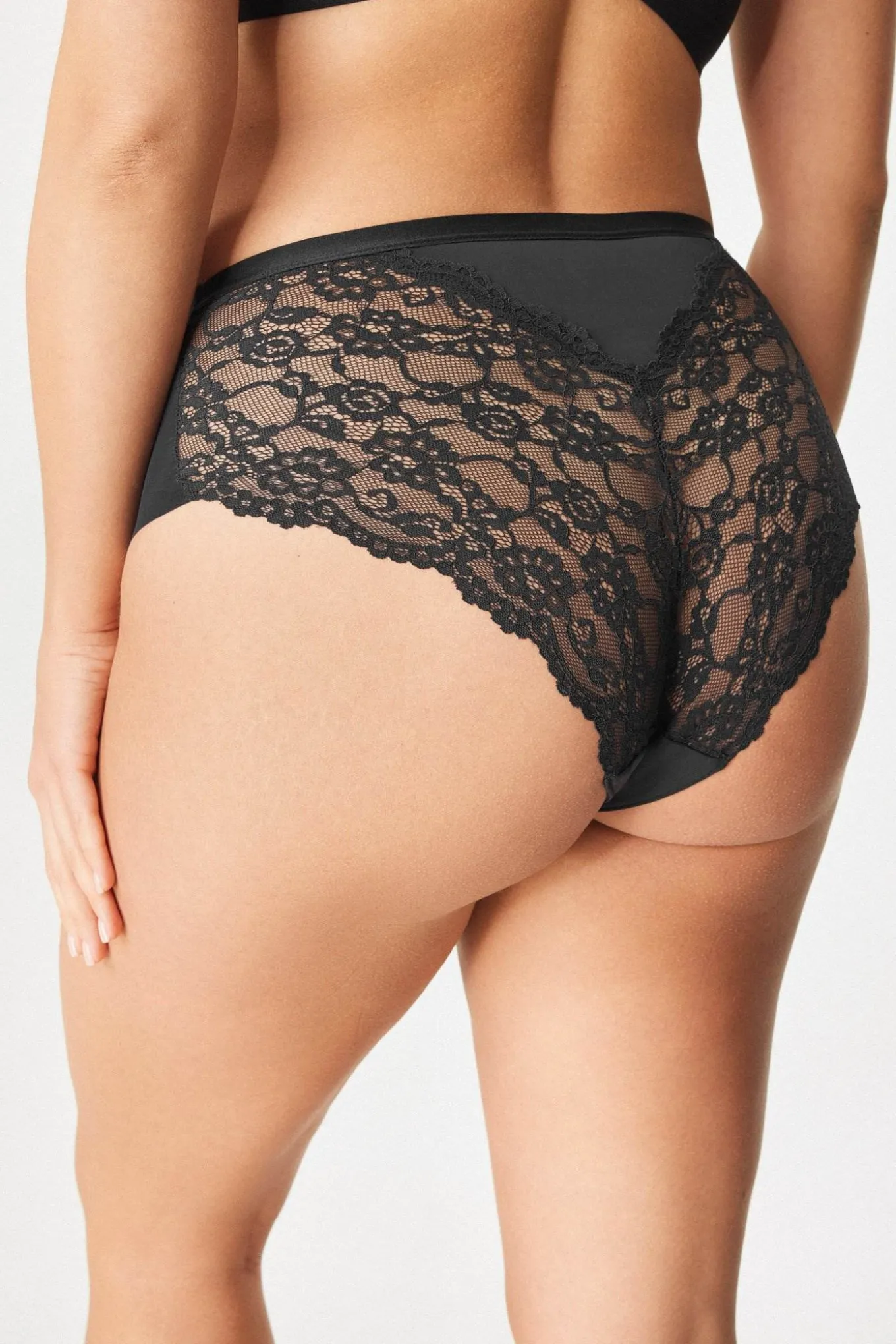 3PACK Majtki klasyczne Simple Lace z podwyższonym stanem