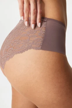 3PACK Majtki klasyczne Simple Lace z podwyższonym stanem