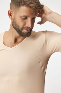 3PACK Niewidoczny T-shirt pod koszulę MEN-A z panelami przeciwpotnymi