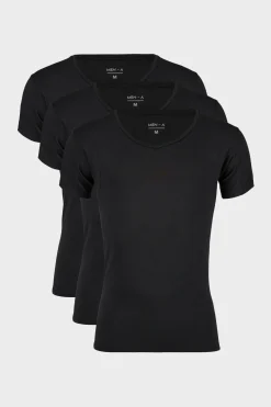 3PACK Niewidoczny T-shirt pod koszulę MEN-A z panelami przeciwpotnymi