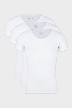 3PACK Niewidoczny T-shirt pod koszulę MEN-A z panelami przeciwpotnymi