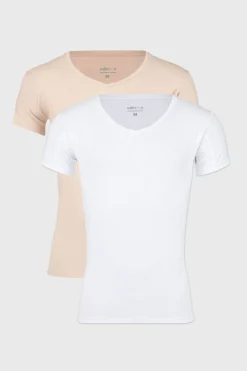2PACK Niewidoczny T-shirt pod koszulę MEN-A z panelami przeciwpotnymi