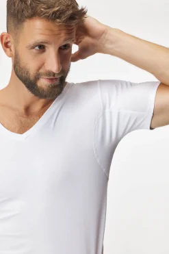 2PACK Niewidoczny T-shirt pod koszulę MEN-A z panelami przeciwpotnymi