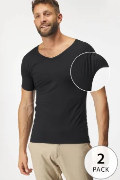 2PACK Niewidoczny T-shirt pod koszulę MEN-A z panelami przeciwpotnymi
