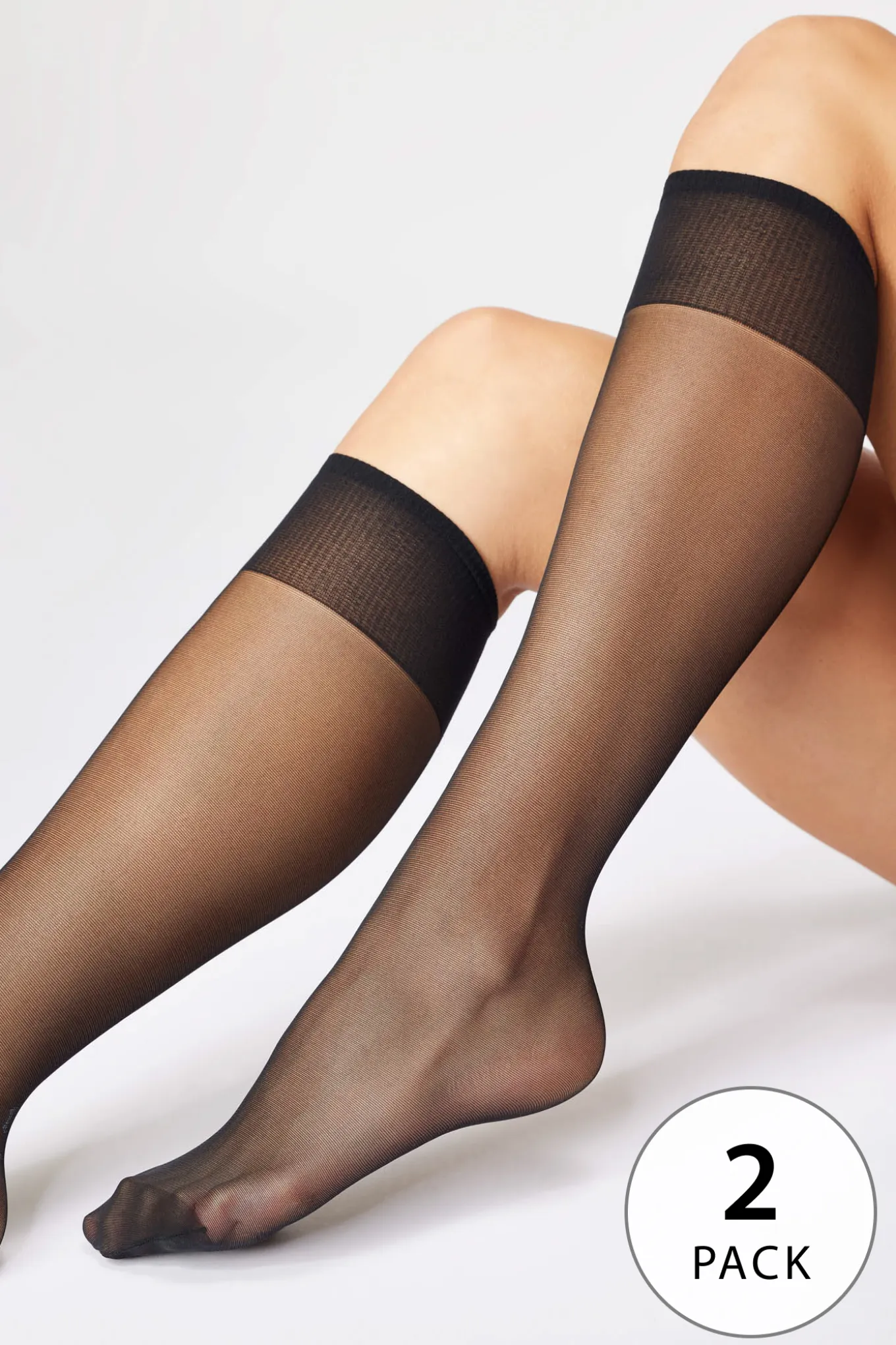 2PACK Nylonowe podkolanówki Marea 15 DEN