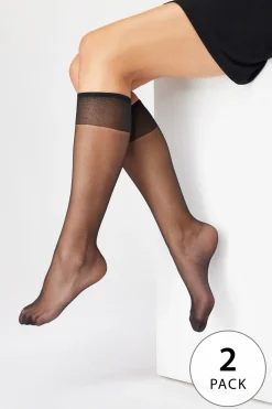 2PACK Nylonowe podkolanówki Marea 20 DEN