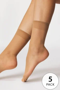 5PACK Nylonowe skarpetki Nylon wysokie 20 DEN