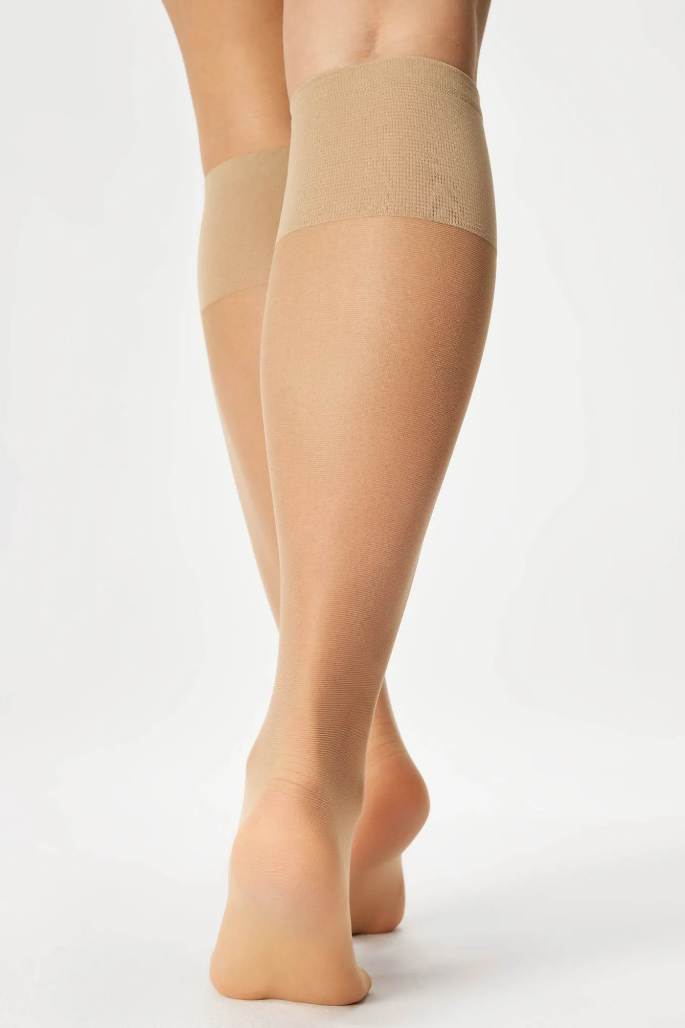 2 PACK nylonowych podkolanówek Plus Size 20 DEN