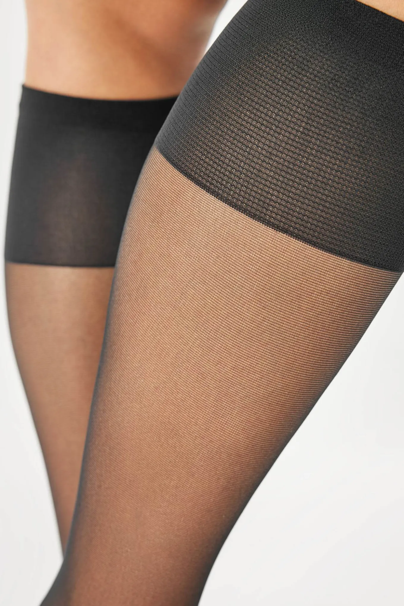 2 PACK nylonowych podkolanówek Plus Size 20 DEN