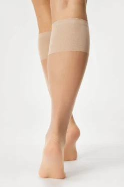 2 PACK nylonowych podkolanówek Plus Size 20 DEN