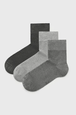 3PACK Skarpetki bambusowe Ekom krótkie
