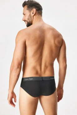 3PACK Slipy bawełniane Calvin Klein Icon Cotton Stretch Metalic