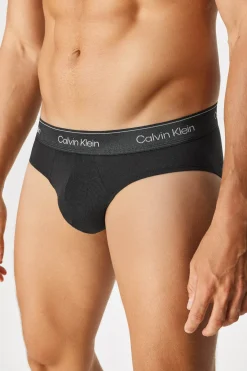 3PACK Slipy bawełniane Calvin Klein Icon Cotton Stretch Metalic