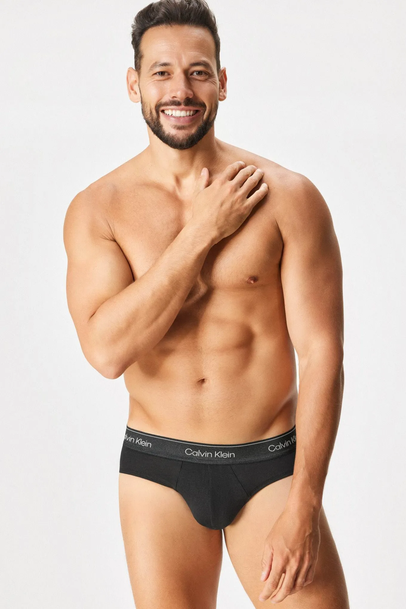 3PACK Slipy bawełniane Calvin Klein Icon Cotton Stretch Metalic