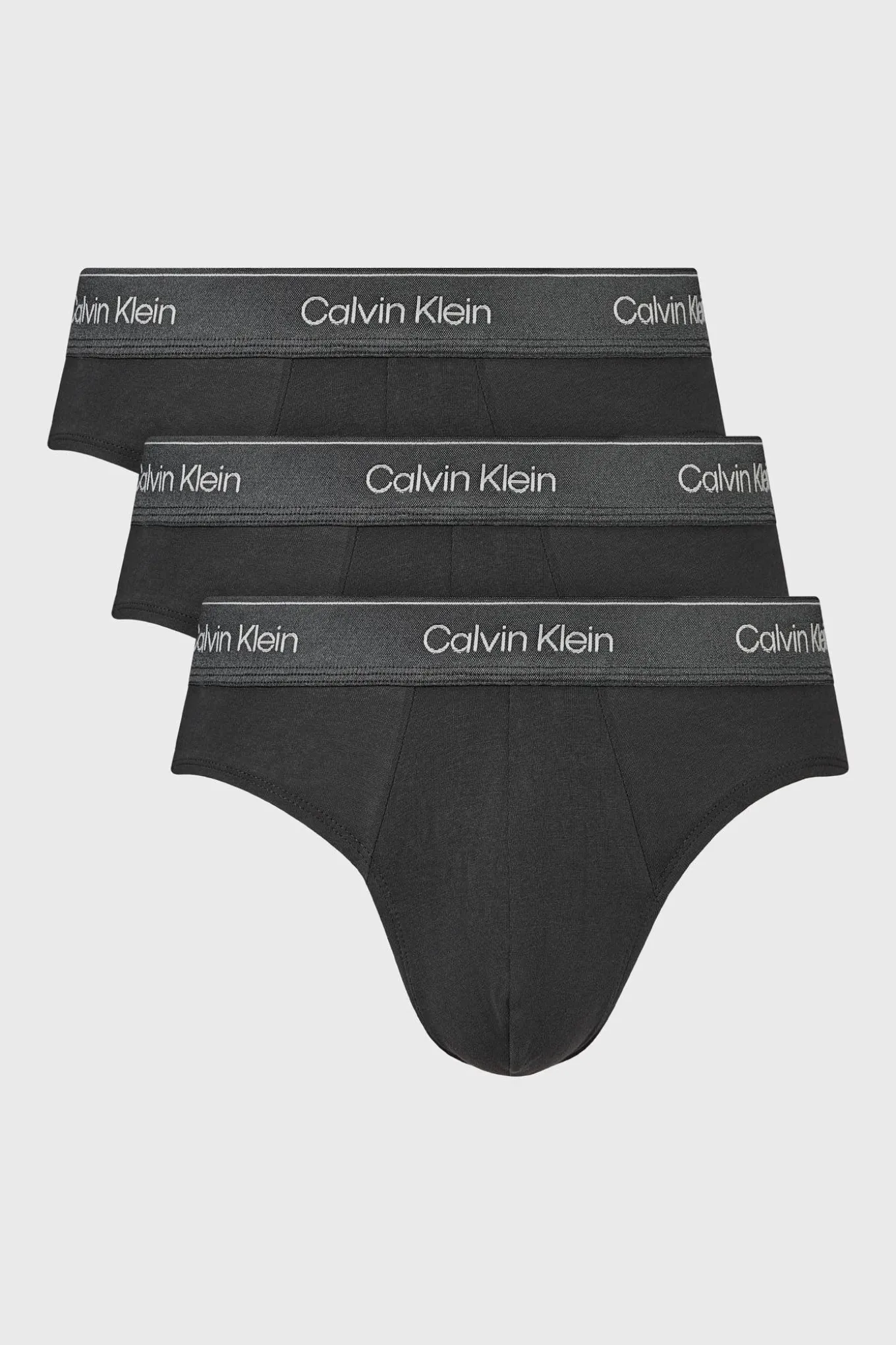 3PACK Slipy bawełniane Calvin Klein Icon Cotton Stretch Metalic