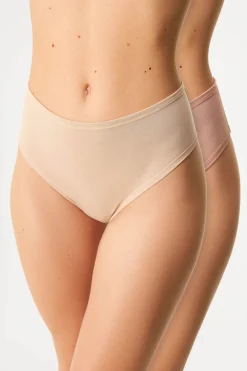 2PACK Tanga Bamboo Mina z wysokim stanem
