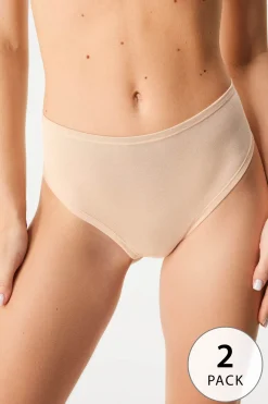 2PACK Tanga Bamboo Mina z wysokim stanem