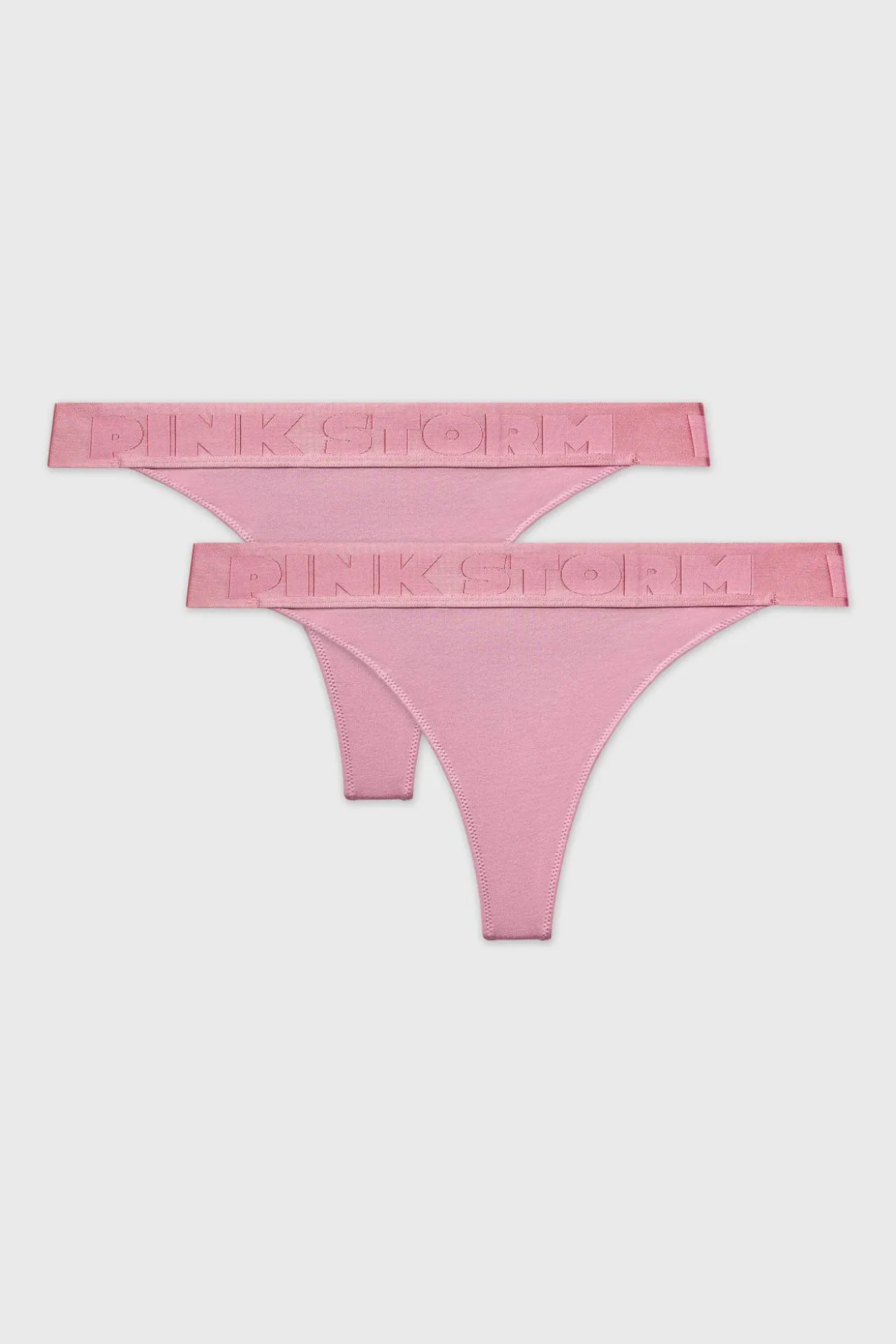 2PACK Tanga PINK STORM Soft Studio z podwyższonym stanem