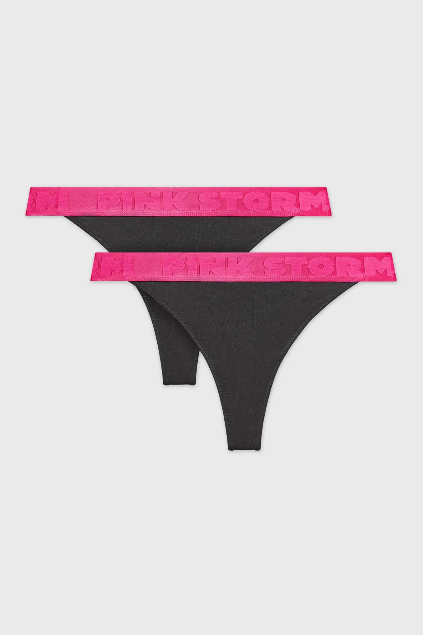 2PACK Tanga PINK STORM Soft Studio z podwyższonym stanem