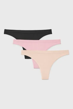 3PACK Tanga RIB