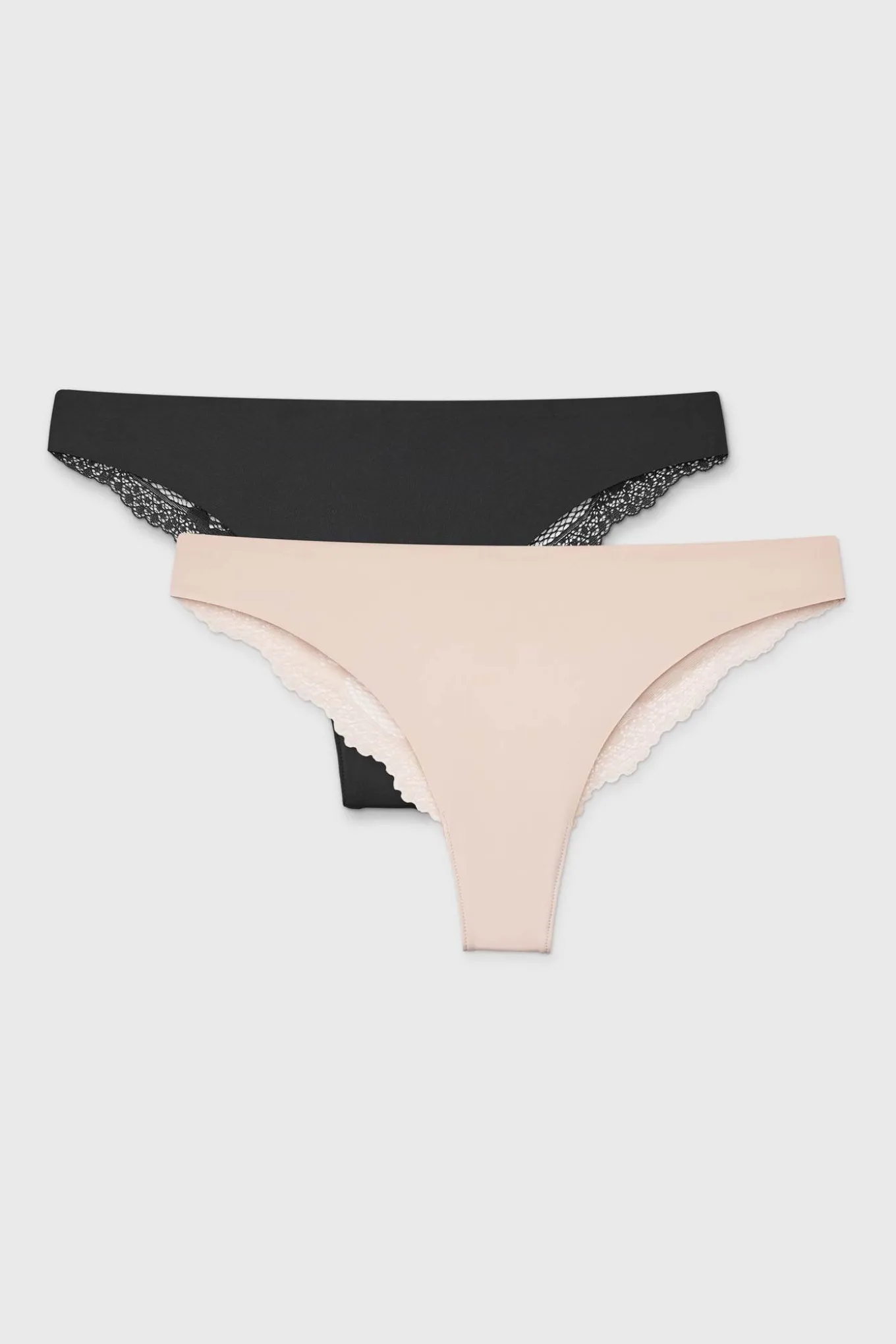 2PACK Tanga Simple Lace