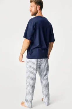 Piżama bawełniana JACK AND JONES JACFlorence długa