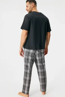 Piżama bawełniana JACK AND JONES JACLuca długa