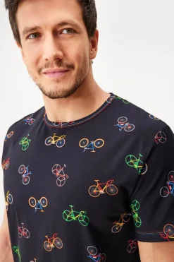 Piżama bawełniana Koffing Bike krótka