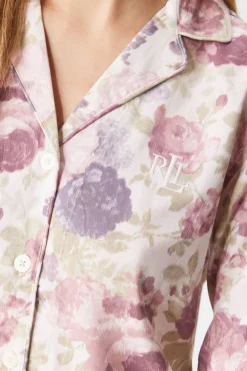 Piżama Ralph Lauren Sateen Notch Collar długa