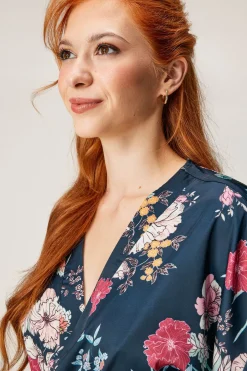Satynowy szlafrok DIAMOND Beatrice krótki