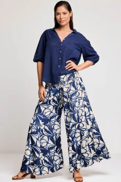 Spodnie plażowe David Beachwear Palazzo