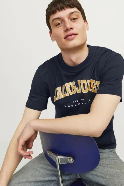 T-shirt bawełniany JACK AND JONES JJECaleb