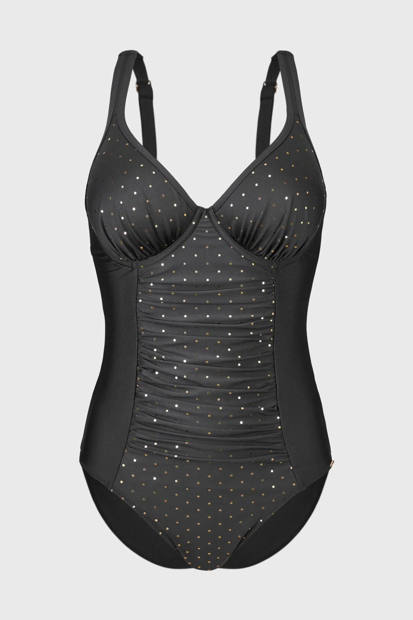 Wyszczuplający jednoczęściowy strój kąpielowy Maia Glitter Black